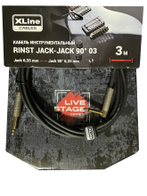 Xline Cables RINST JACK-JACK 90° 03 Кабель инструментальный 3 м