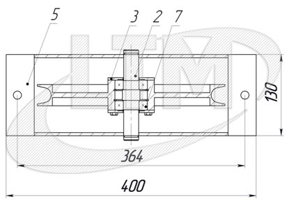 XLine· БКО-0-300 Блок канатный обводной на 1 пеньковый канат