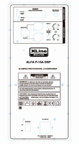 XLine ALFA P-15A DSP Акустическая система активная с DSP и Bluetooth