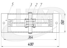 XLine RUS БК-3-300 Блок канатный диаметром 300 мм 3 ручьевой