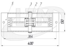 XLine RUS БК-4-300 Блок канатный диаметром 300 мм 4 ручьевой