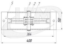 XLine RUS БКО-0-300 Блок канатный обводной на 1 пеньковый канат