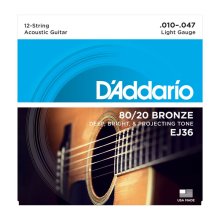 D'Addario EJ36 Набор 12 струн для акустической гитары