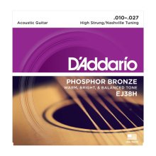 D'Addario EJ38H Набор 6 тонких струн для 12-струнной акустической гитары