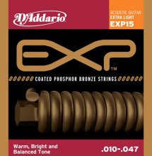D'Addario EXP15 Набор 6 струн для гитары акустик фосфор-бронза