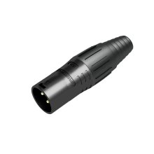 Seetronic SCSM3-BG Разъём XLR кабельный 3-пин "папа". Характеристики: паяные контакты, защитная втулка, цанговый предох