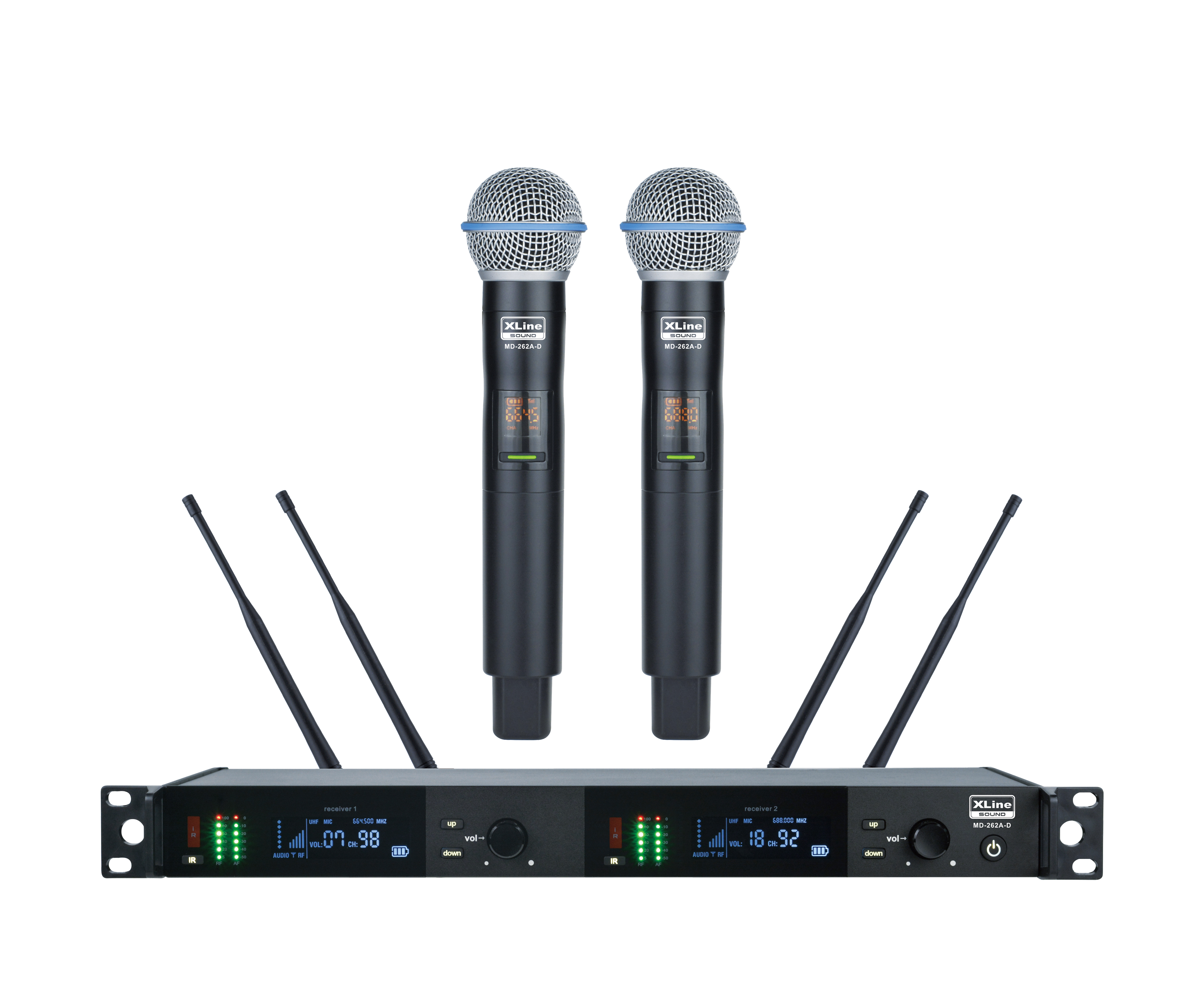 XLINE MD-262A-D(NEW) Радиосистема c 2-мя ручными передатчиками